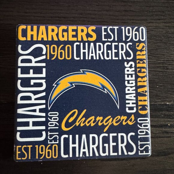 NFL Team Coasters Seahawks Broncos Rams Chargers Ceramic Mixed Set of 4 - Picture 5 of 12